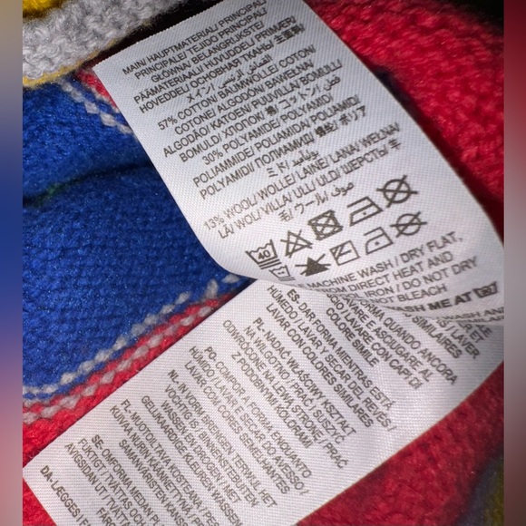 Mini Boden Pullover Child Gray Rainbow Stripped Sweater Size 6-7 Years - Picture 5 of 5